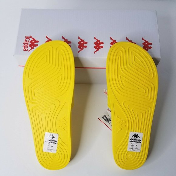 Kappa Authentic Adam 2 Slides Yellow Fluo-Black main image 5